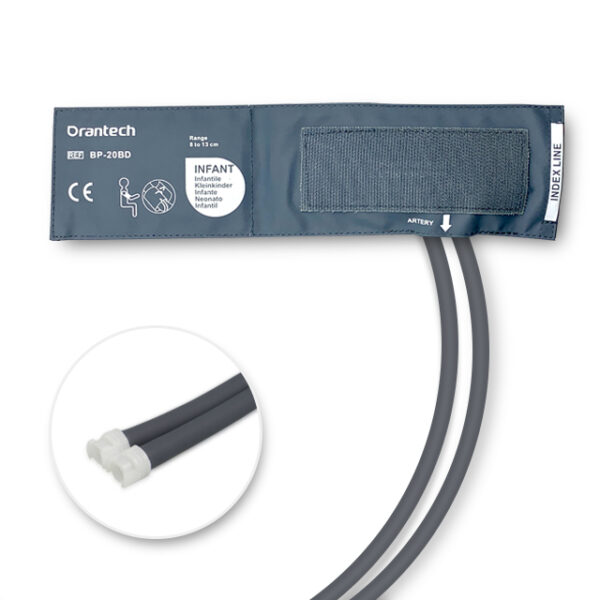 NIBP Cuff, Infant 8–13 cm, Double Tube (GE Healthcare Compatible)