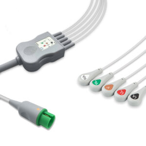 Spacelabs compatible 5-Lead One-Piece ECG Cable, EC-5007RS-A
