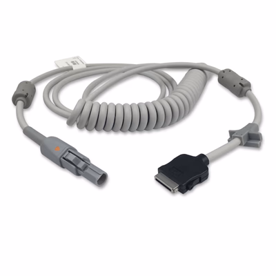 GE Healthcare 2016560-001 Compatible EKG Patient Interface Cable for CAM 14 Module, Coiled, 4.3 ft (1.3 m)
