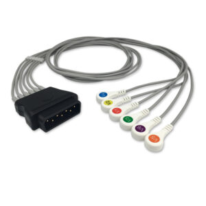 Physio-Control 11110-000103 compatible 6-Lead ECG Leadwire, EL-MDBV6-90S-A