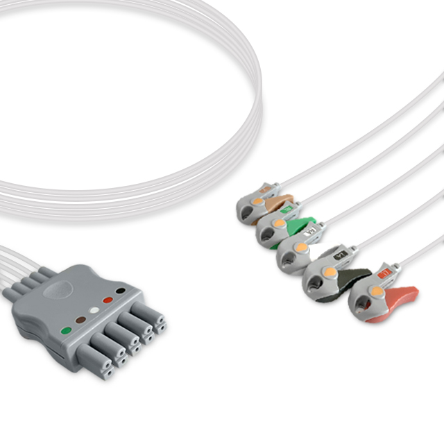 Siemens MP03414 / 5956359 compatible 5-Lead ECG Leadwire, EL-SM5-90G-A