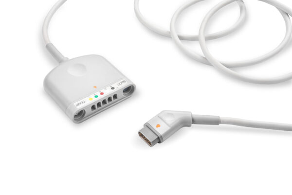 Draeger 3368391 Compatible MultiMed 5 Multi-Parameter Cable, 5-Lead ECG, Dual 7-Pin Aux Ports, 8.2 ft (2.5 m), AHA/IEC
