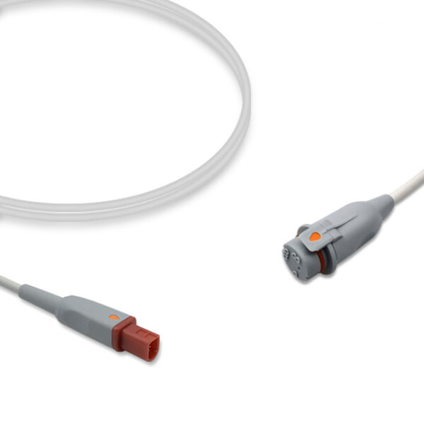 Mindray 040-000053-00 Compatible IBP Adapter Cable for BD Transducers, 5-Pin D-Shaped, 13 ft (4.0 m)