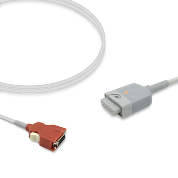Masimo RC-1 (2405) Compatible SpO2 Patient Cable for M-LNCS Sensors, Red Connector, Reusable, 1.0 ft (0.3 m)