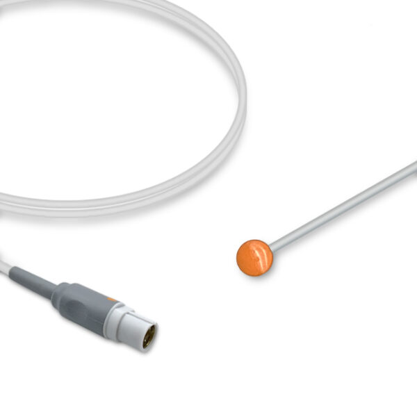 Siemens/Draeger 5204669 Compatible Adult Skin Surface Temperature Probe, 9.0 mm Disc, 9.8 ft (3.0 m)