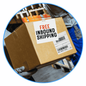 Box with a free inbound shipping label