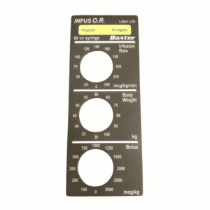 Baxter InfusO.R. Smart Labels | Anesthesia Drug Library Labels