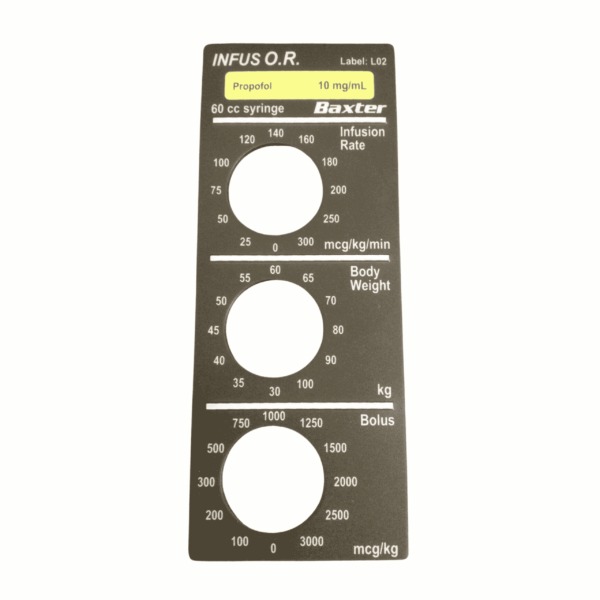 Baxter InfusO.R. Smart Labels | Anesthesia Drug Library Labels