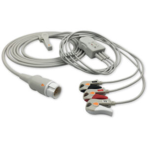 Philips 989803143181 compatible 3-Lead One-Piece ECG Cable, EC-3005RG-A