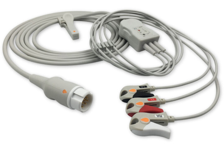 Philips 989803143181 compatible 3-Lead One-Piece ECG Cable, EC-3005RG-A