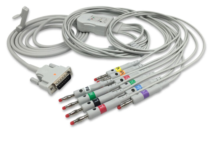 Philips M3702C / M3702A compatible 10-Lead Diagnostic One-Piece EKG Cable, EKC10R-PH-B-A