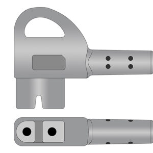 Connector drawing of the Philips 989803129161 compatible 10-Lead ECG Leadwire Set, EKL-PWA10-B-A