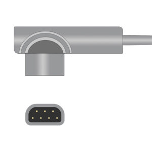 Connector drawing of the Physio-Control 11111-000022 compatible 6-Lead ECG Leadwire, EL-MDV6-90S-A