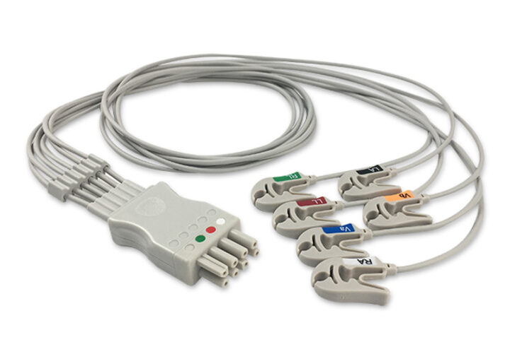 Nihon Kohden BR-906PA compatible 6-Lead ECG Leadwire, EL-NKB6-90G-A