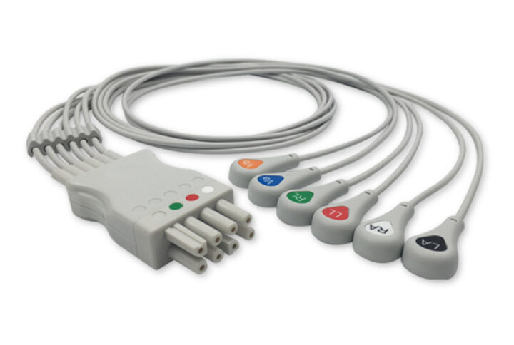 Nihon Kohden BR-916PA compatible 6-Lead ECG Leadwire, EL-NKB6-90S-A