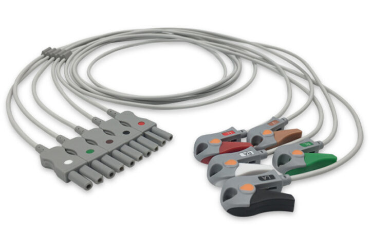 Spacelabs 700-0006-10 compatible 5-Lead ECG Leadwire Set, EL-SLS5-90G-A
