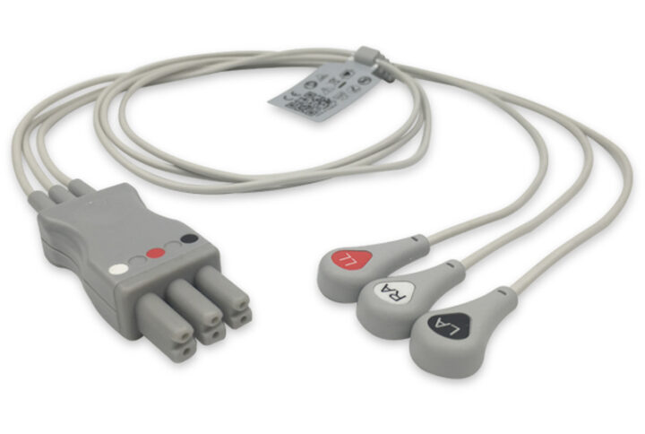 Siemens compatible 3-Lead ECG Leadwire, EL-SM3-90S-A