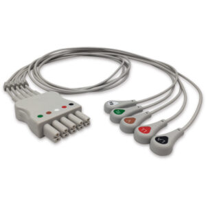 Draeger 5956458 / Siemens MS16229 compatible 5-Lead ECG Leadwire, EL-SM5-90S-A