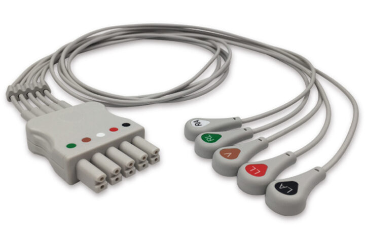 Draeger 5956458 / Siemens MS16229 compatible 5-Lead ECG Leadwire, EL-SM5-90S-A