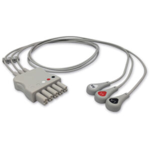 Draeger 5956441 / MS16233 compatible 3/5-Lead ECG Leadwire, EL-SMB3-90S-A
