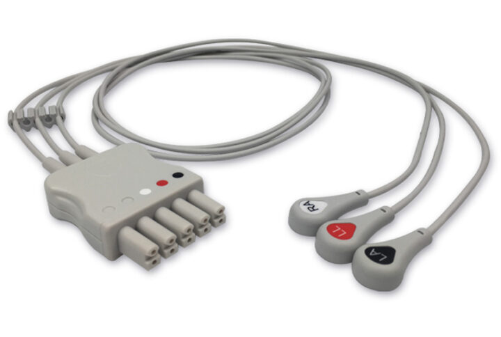 Draeger 5956441 / MS16233 compatible 3/5-Lead ECG Leadwire, EL-SMB3-90S-A