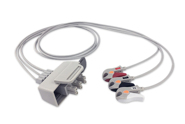 Philips M2591A compatible 3-Lead Telemetry ECG Leadwire, EL-TAA3-90G-A