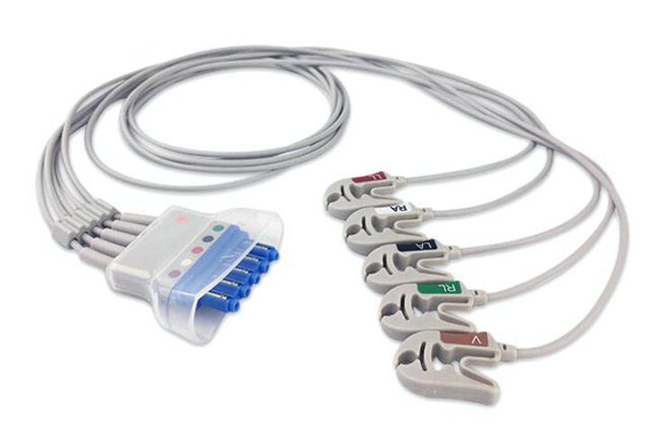 Philips 989803152051 compatible 5-Lead Telemetry ECG Leadwire, EL-TPH5-90G-A