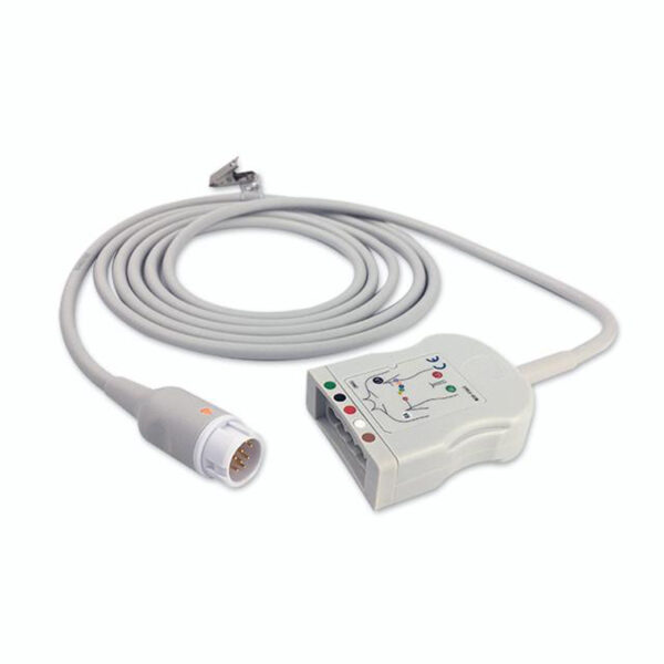 Philips M1663A Compatible 10-Lead ECG Trunk Cable, Defib-Proof, AHA, for IntelliVue Leadwires, 8.2 ft (2.5 m)