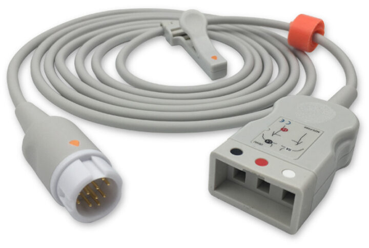 Philips M1500A compatible 3-Lead ECG Trunk Cable, ET-3005R-AA-A