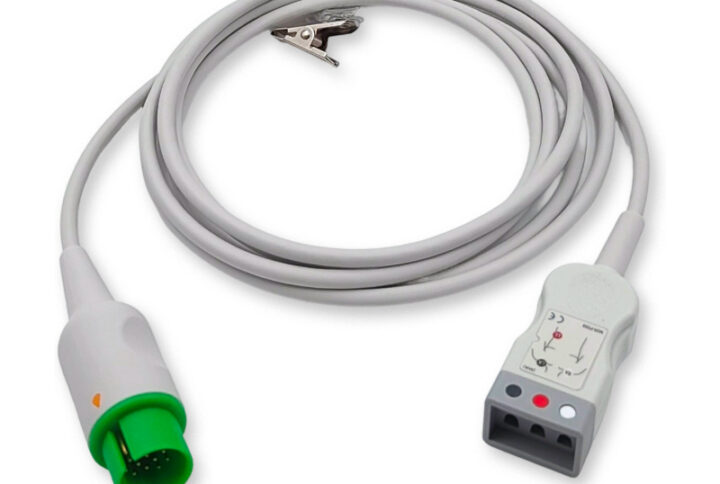Spacelabs 700-0008-08 compatible 3-Lead ECG Trunk Cable, ET-3007R-SL-A