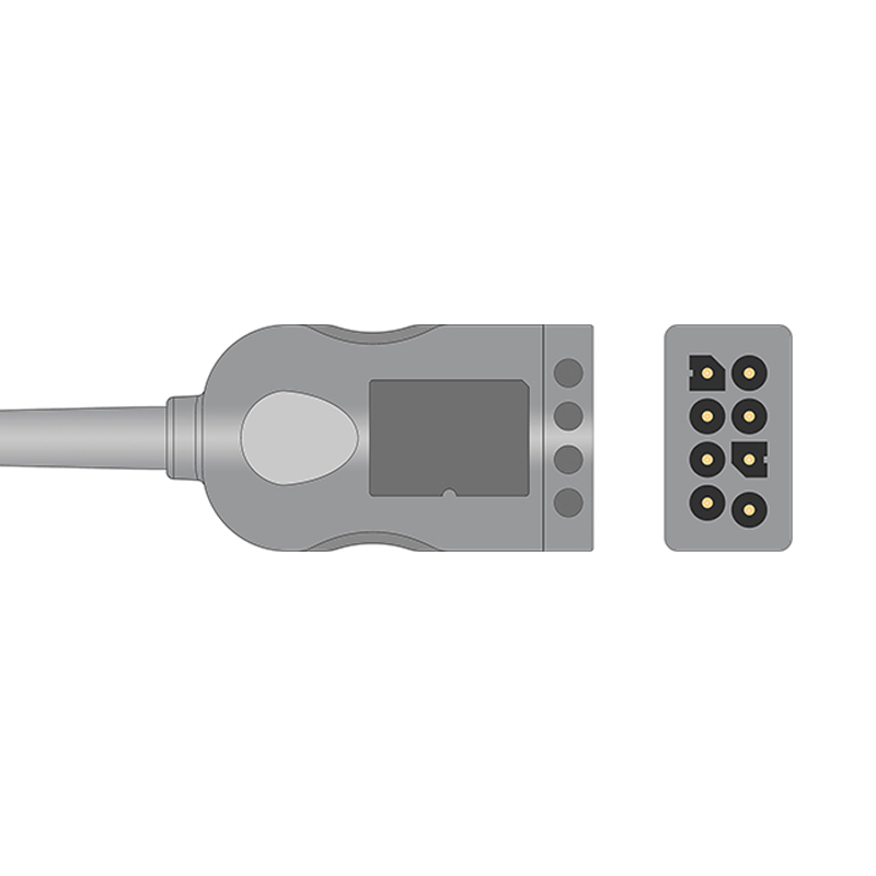 Nihon Kohden JC-906PA Compatible 3/6-Lead ECG Trunk Cable with Respiratory Rate Connector Drawing ET-6013-NKB-A Nihon Kohden JC-906PA Compatible 3/6-Lead ECG Trunk Cable with Respiratory Rate Connector Drawing ET-6013-NKB-A