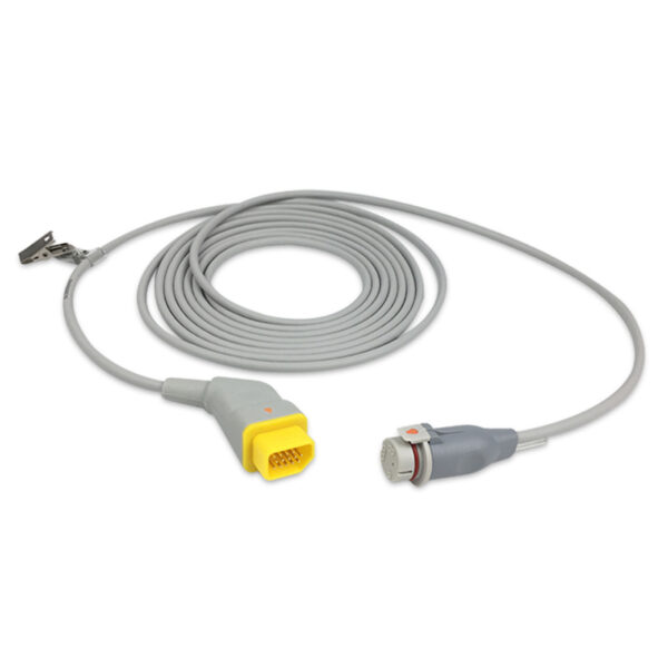 Nihon Kohden JP-900P Compatible IBP Adapter Cable, for BD Transducers, 13.1 ft (4.0 m)