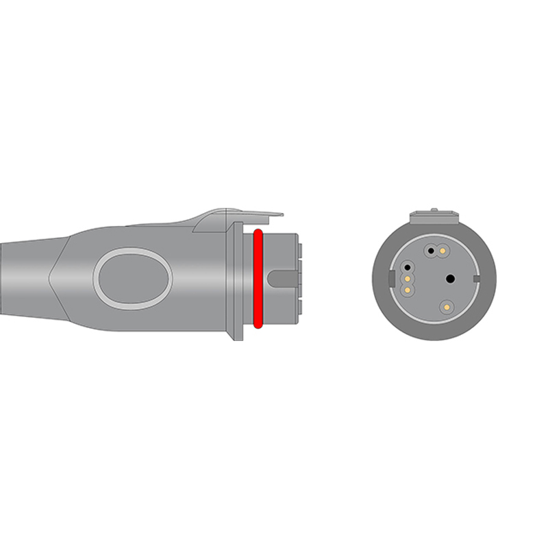 Philips 684081 Compatible IBP Adapter Cable Connector Drawing IBP-PH-BD40 Philips 684081 Compatible IBP Adapter Cable Connector Drawing IBP-PH-BD40