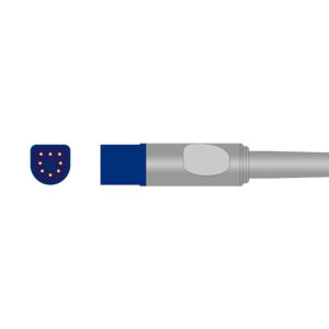 Connector drawing of the Philips M1943NL compatible SpO2 Adapter Cable, SA-024X-30