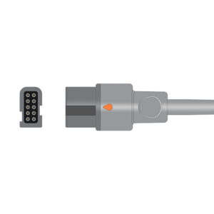 Connector drawing of the Spacelabs 700-0906-01 compatible SpO2 Adapter Cable, SA-026RB-24LS