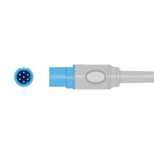 Connector drawing of the Draeger MS17522 compatible SpO2 Adapter Cable, SA-028RB-24LS