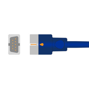 Monitor connector of the Nellcor D-YSE compatible ear clip SpO2 sensor, SS-001XC-AE10