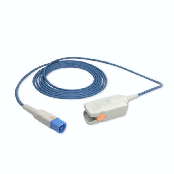 Philips M1196A / M1196AL Compatible Adult Finger Clip SpO2 Sensor, Hard Shell, Philips FAST, 9.8 ft (3.0 m)