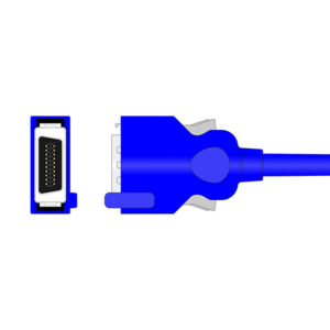 Connector drawing of the Nihon Kohden compatible Adult Finger Clip SpO2 Sensor, SS-046-AF30