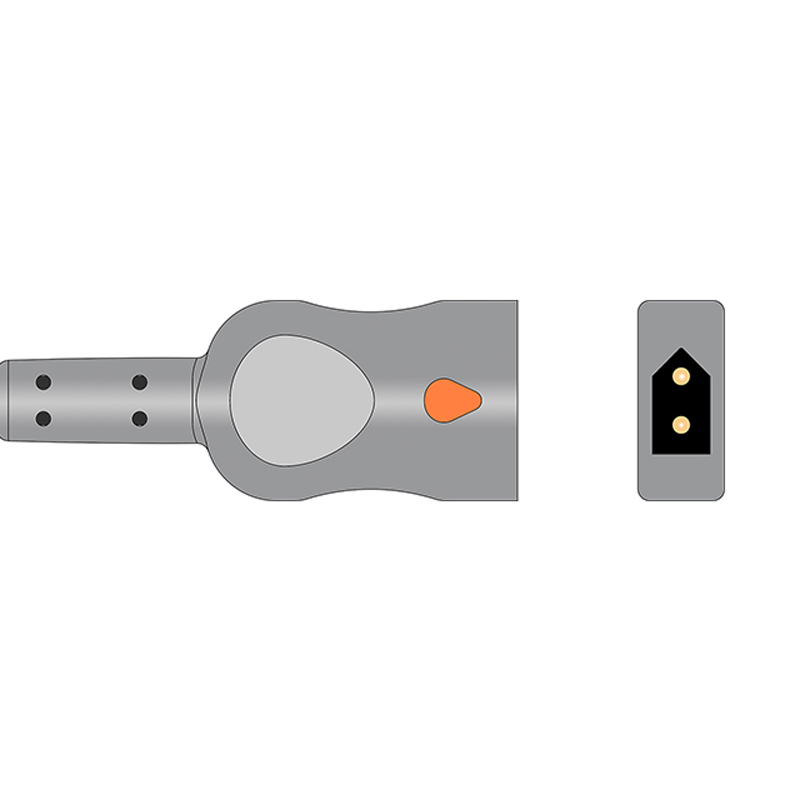 Philips 11CA40112 Compatible Temperature Adapter Cable Connector Drawing TA-PH-YSI30 Philips 11CA40112 Compatible Temperature Adapter Cable Connector Drawing TA-PH-YSI30