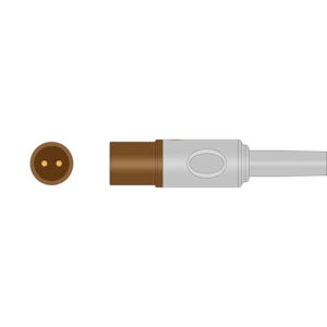Connector drawing of the Philips 21078A compatible Adult Skin Surface Temperature Probe, TS-PH-AS30