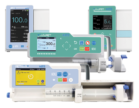 IPR Medical veterinary infusion and syringe pumps: PETite, InfuPET, PETfusion and SnipPET